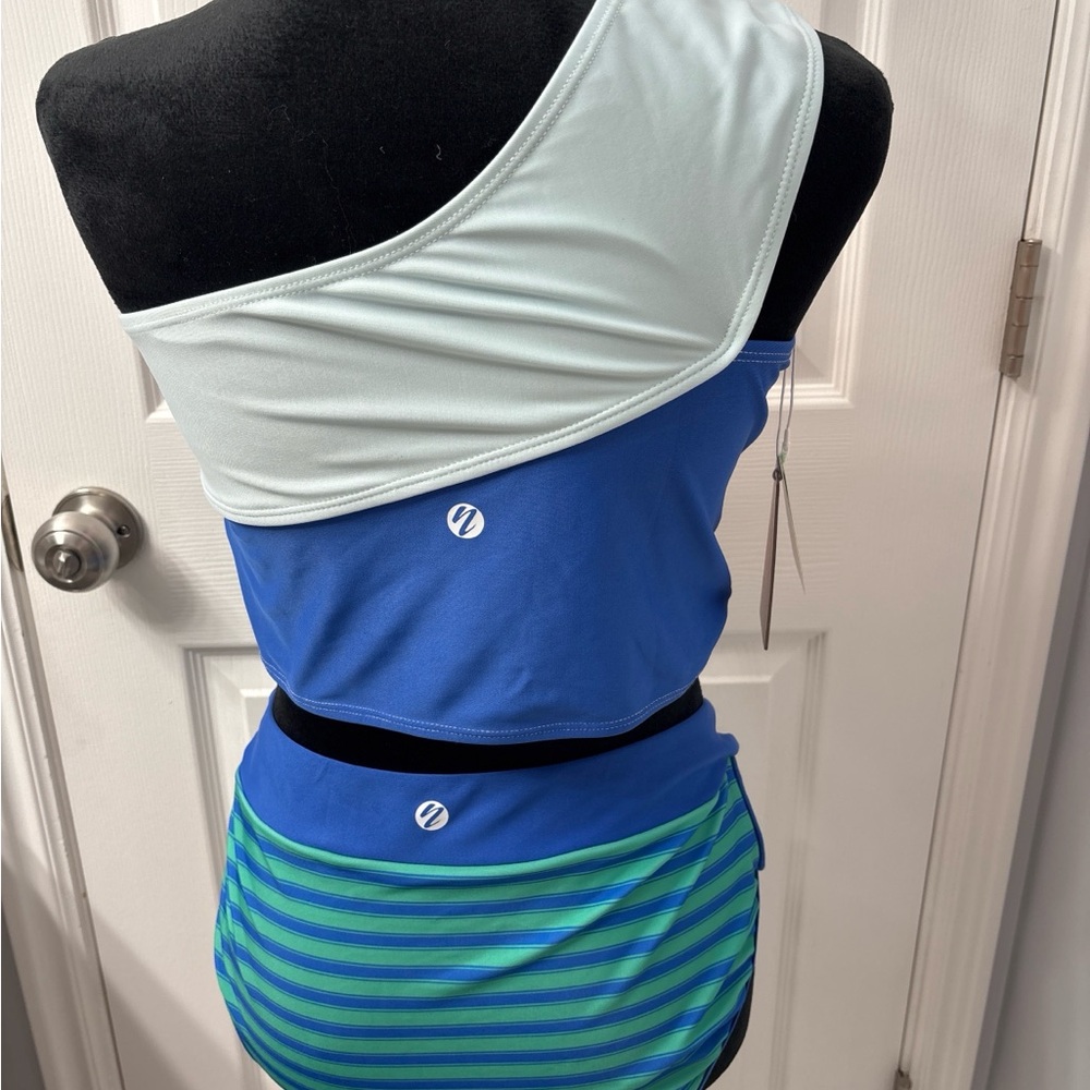 Colorful One-Shoulder Women's Swimsuit - Picture 2 of 4